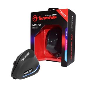 Marvo-Scorpion-M703W-Wireless-Blue-LED-Black-Right-Handed-Ergonomic-Rechargeable-Gaming-Mouse-Q4-79.99